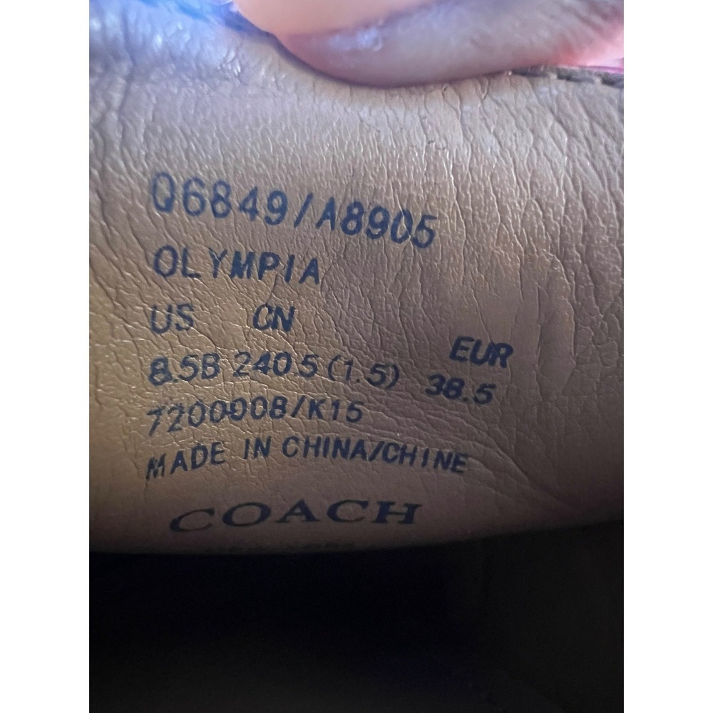 Coach Olympia Pink Pebbled Leather Loafers Gold Hardware Drivers Women's 8.5B - Picture 9 of 9